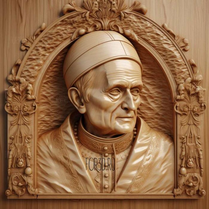 John Paul II 1 stl model for CNC